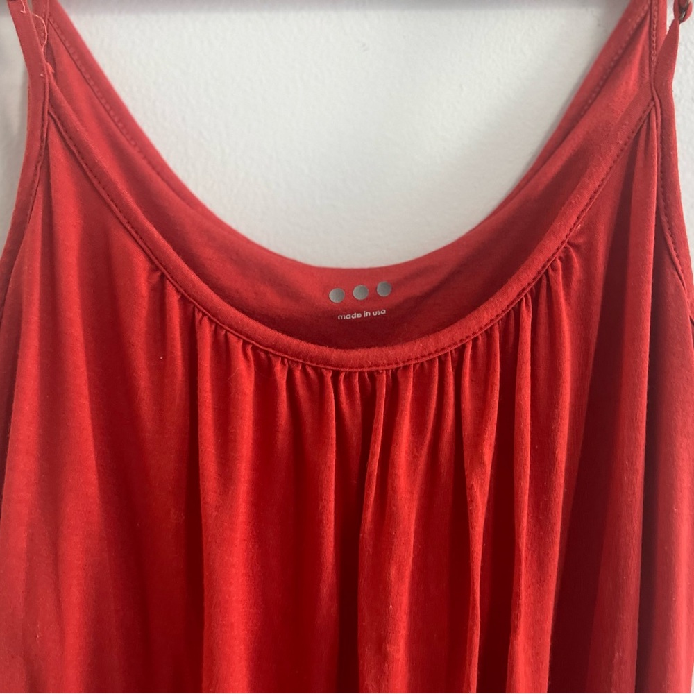 THREE DOTS spaghetti strap burnt orange dress - Picture 2 of 7